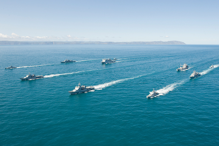 Chinese war games in the Taiwan Straits, 2018. Photo by NZ Defence Forces.